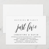 Invitation Rien de Fantastique, Juste de l'Amour, Soirée Heur (Devant / Derrière)