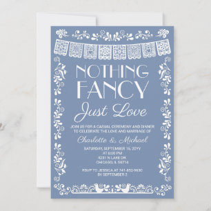 Invitation Rien de Fantastique Juste l'Amour Mariage Bleu Pou