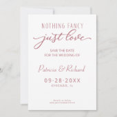 Invitation Rien de Fantastique Juste l'Amour Mariage Enregist (Devant)