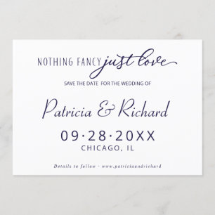 Invitation Rien de Fantastique Juste l'Amour Mariage Enregist