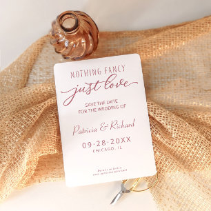 Invitation Rien de Fantastique Juste l'Amour Mariage Enregist