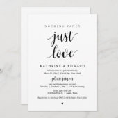 Invitation Rien de Fantastique Juste l'Amour, Noir, Fête de F (Devant / Derrière)