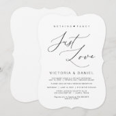 Invitation Rien de Fantastique Juste l'Amour, Noir, Mariage I (Devant / Derrière)