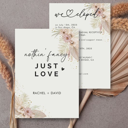 Invitation Rien de Fantastique Juste l'Amour Nous nous sommes