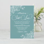 Invitation Rien de Fantastique Juste un Amour Aqua Turquoise (Debout devant)