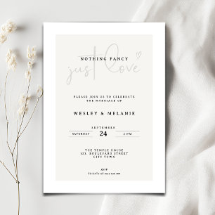 Invitation Rien de Fantastique Juste un Élégant Mariage Beige