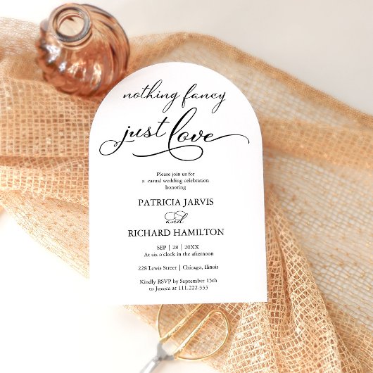 Invitation Rien de Fantastique Juste un Mariage Décontracté e
