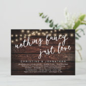 Invitation Rien de Fantastique, Juste un Mariage Rustique Amo (Debout devant)