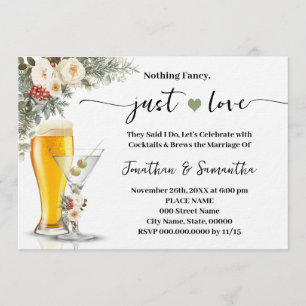 Invitation Rien de Fantastique Mariage d'Amour Blanc Hiver