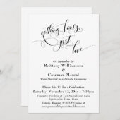 Invitation Rien de Fantastique, Simplement Élégant et Simple, (Devant / Derrière)