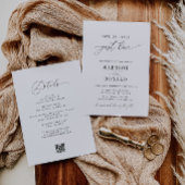 Invitation rien de plus qu'un mariage noir et blanc