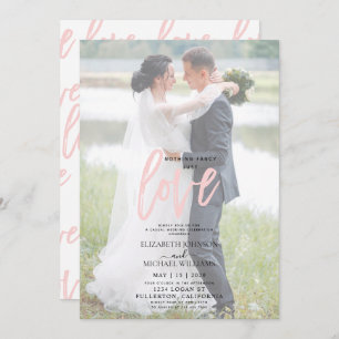 Invitation Rien de rose rose Décontracté Vellum Mariage photo