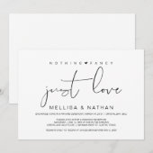 Invitation Rien de sophistiqué juste de l'amour, une fugue de (Devant / Derrière)