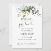 Invitation Rien de sophistiqué, juste l'amour réception de ma (Devant)