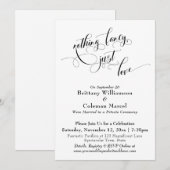 Invitation Rien d'élégant ni de fantaisie, juste de l'amour (Devant / Derrière)