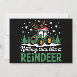 Invitation Rien ne fonctionne comme un tracteur de Noël à ren