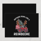 Invitation Rien ne vaut un tracteur de rennes de renne (Devant / Derrière)