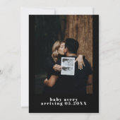 Invitation RILEY Bold Bohemian Retro Baby shower photo (Dos)