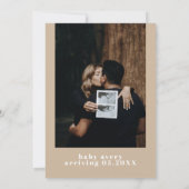 Invitation RILEY Bold Boho Beige Cream Baby shower moderne (Dos)