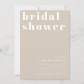 Invitation RILEY Bold Boho Retro Fête des mariées crème beige (Devant)