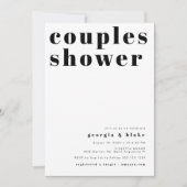 Invitation RILEY Bold Retro Typographie Couples Douche (Devant)