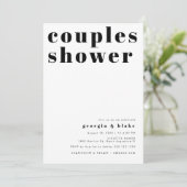 Invitation RILEY Bold Retro Typographie Couples Douche (Debout devant)