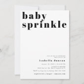 Invitation RILEY Modern Bold Contemporary Baby Sprinkle (Devant)
