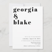 Invitation RILEY Modern Bold Contemporary Photo Mariage (Devant)