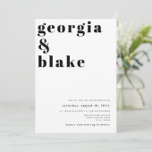 Invitation RILEY Modern Bold Contemporary Photo Mariage (Debout devant)