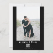 Invitation RILEY Modern Bold Contemporary Photo Mariage (Dos)