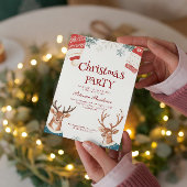 Invitation Rindeer en sueur et fête de Noël Casquette