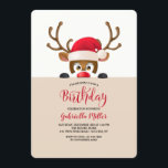 Invitation Rinder de Pékin<br><div class="desc">Un renne mignon avec l'invitation casquette Père Noël présenté pour un anniversaire de fête mais adapté à toute célébration de vacances. Conçu par Katemangostar). () La carte est facile à customiser avec votre libellé, police et couleur de police.() Pas exactement ce que vous cherchez? Tous nos produits peuvent être conçus...</div>
