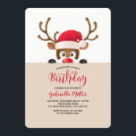 Invitation Rinder de Pékin<br><div class="desc">Un renne mignon avec l'invitation casquette Père Noël présenté pour un anniversaire de fête mais adapté à toute célébration de vacances. Conçu par Katemangostar). () La carte est facile à customiser avec votre libellé, police et couleur de police.() Pas exactement ce que vous cherchez? Tous nos produits peuvent être conçus...</div>