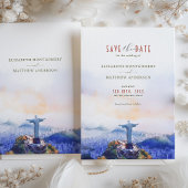 Invitation Rio de Janeiro Brésil Sauvez la date Christ