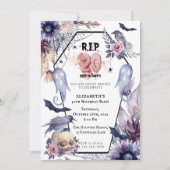 Invitation RIP 20 Anniversaire Gothique Halloween Jalon funér (Devant)