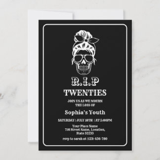 Invitation RIP 20 ans Mort à ma jeunesse 30e Anniversaire noi