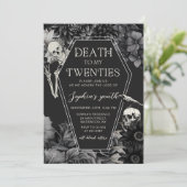 Invitation RIP 20s 30th Birthday Death to my Youth (Debout devant)