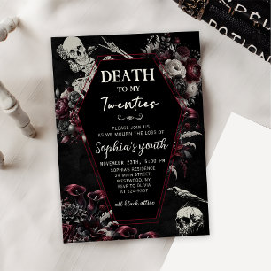 Invitation RIP 20s 30th Birthday Death to my Youth
