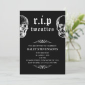 Invitation RIP 20s Années 1920 Funérailles de crâne drôle 30e (Debout devant)