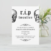 Invitation RIP 20s Années Années Funny Skull funéraire 30e an (Debout devant)