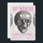 Invitation RIP 20s Black Pink Funny Skull 30e fête d'annivers<br><div class="desc">RIP 20s Black Pink Funny Skull 30e fête d'anniversaire</div>