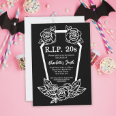 Invitation Rip 20s Black Rose Coffin 30e fête d'anniversaire