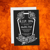 Invitation Rip 20s Black Rose Coffin 30e fête d'anniversaire
