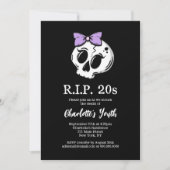 Invitation Rip 20s Coquette Aesthétique Bow 30th Birthday Par (Devant)