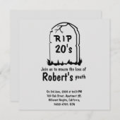 Invitation Rip 20's drôle 30e anniversaire (Devant / Derrière)