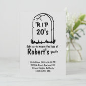 Invitation Rip 20's drôle 30e anniversaire (Debout devant)