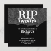 Invitation Rip 20's drôle noir 30e anniversaire (Devant / Derrière)