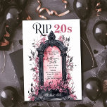 Invitation Rip 20s Mort à ma jeunesse 30e fête d'anniversaire<br><div class="desc">Dites adieu aux années 20 en style avec notre RIP à la 30e Invitation de fête d'anniversaire de la 20e RIP! Ce design unique et ludique rend hommage au passage des années vingt avec une touche d'humour et de charme girly. Dotée d'une pierre tombale de girly rose ornée de délicates...</div>