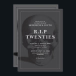 Invitation RIP 20's RIP Twenties RIP Youth Death Party<br><div class="desc">Dites au revoir à votre jeunesse et préparez-vous à fêter votre 30e anniversaire ! Si l'idée de tourner 30 vous effraie, c'est l'invitation pour vous. L'invitation dit : "Années de la PER" mais vous pouvez modifier ceci pour dire "30 PER", 40 PER", "Fête de la Mort", "Mort à ma vingtaine"...</div>