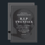Invitation RIP 20's RIP Twenties RIP Youth Death Party<br><div class="desc">Dites au revoir à votre jeunesse et préparez-vous à fêter votre 30e anniversaire ! Si l'idée de tourner 30 vous effraie, c'est l'invitation pour vous. L'invitation dit : "Années de la PER" mais vous pouvez modifier ceci pour dire "30 PER", 40 PER", "Fête de la Mort", "Mort à ma vingtaine"...</div>